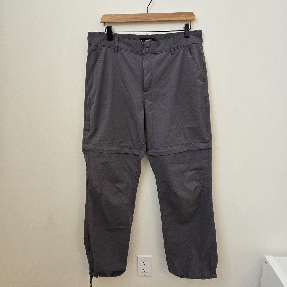 Kyodan Convertible Hiking Pants Womens Large Gray Zip-Off‎ Travel Outdoor